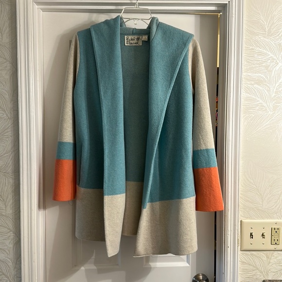 NWOT from Anthropologie!wrap coat 100% wool above the knee wrap coat - Picture 1 of 8